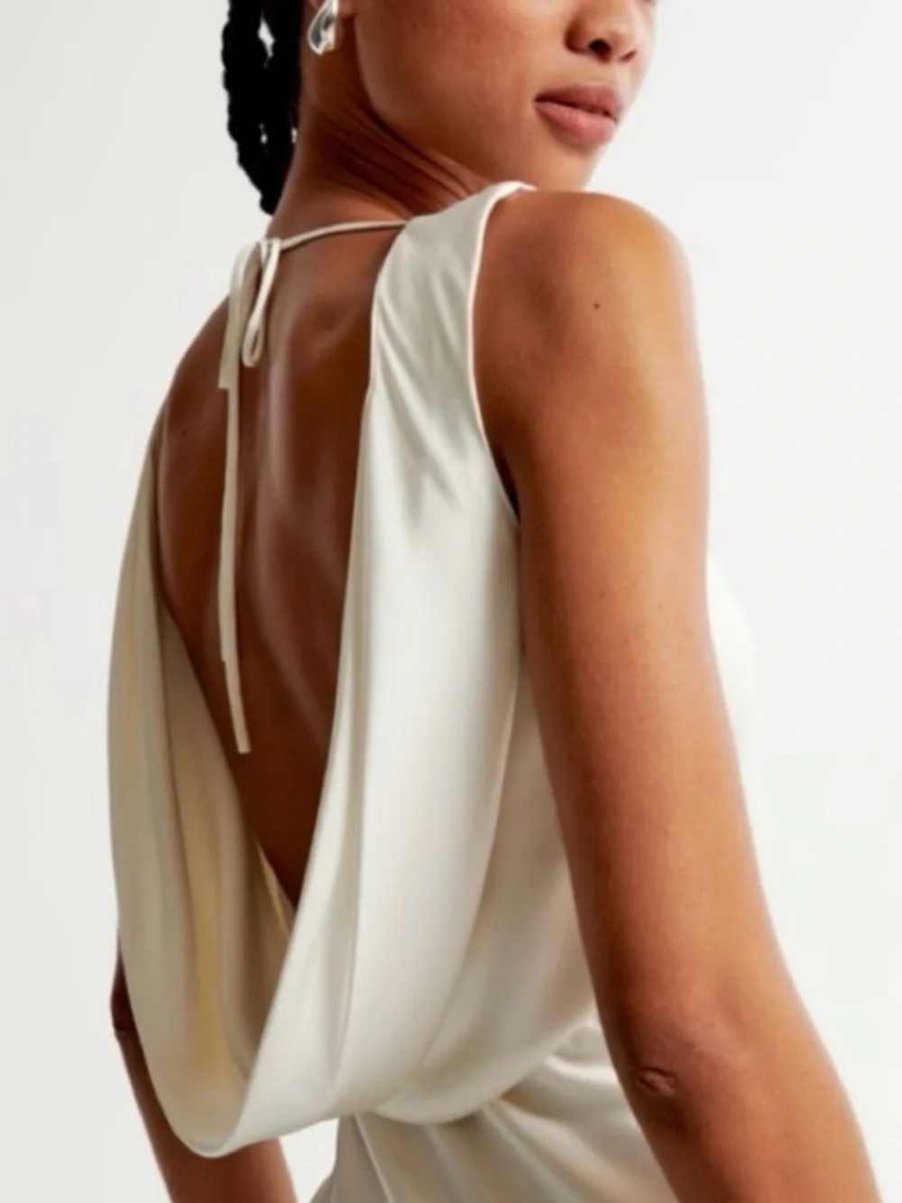 Abercrombie & Fitch Cream Maxi Dress